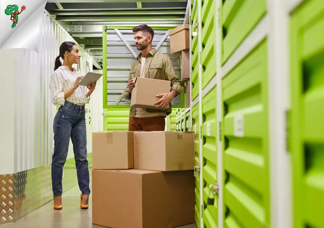 couple maximizing space in small storage units in Brooklyn NY